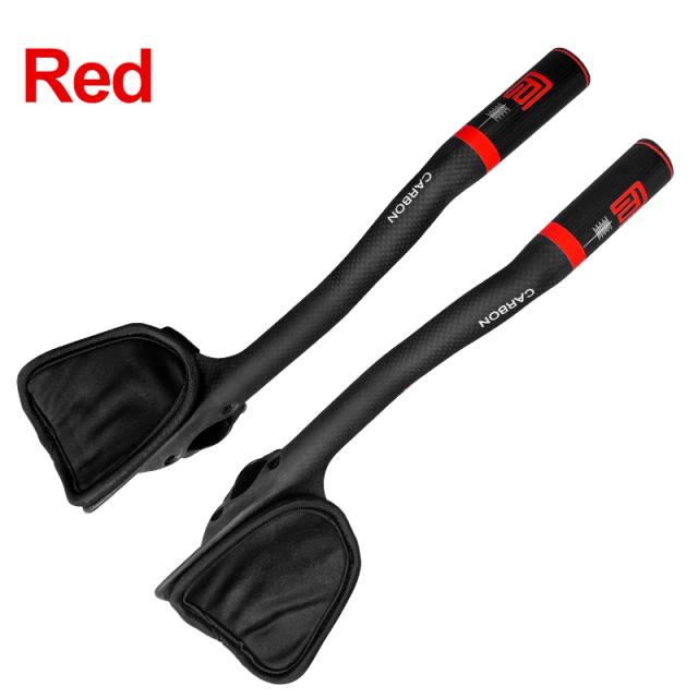 Guiador Aero em Fibra de Carbono para Bicicleta de Estrada, Barras TT Foscas 3K