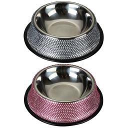 Tigela aço inoxidável para cães, tigela alimentadora água para alimentos para animais estimação com ferramenta - Image 1