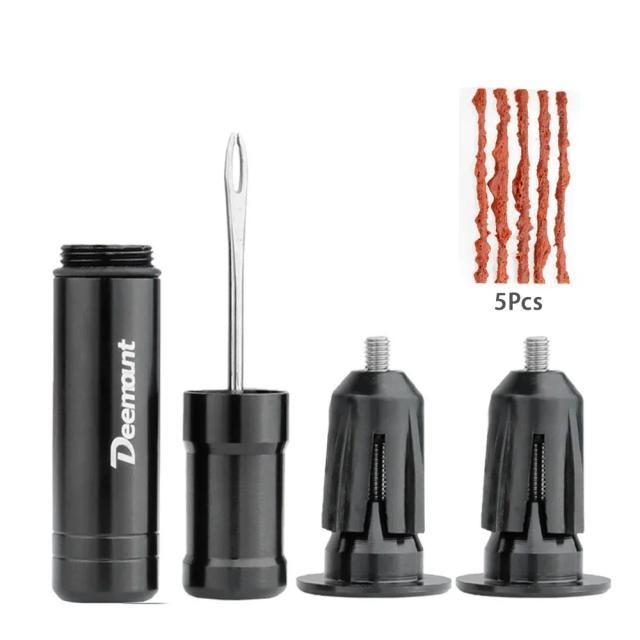 Kit de Reparação de Pneus Tubeless para Bicicletas com Broca, Punção, Plugs, Cola e Listra de Borracha para MTB