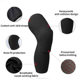 Honeycomb Alongamento Joelheiras de Basquete, Esporte, Futebol, Segurança, Treinamento, Suporte do Joelho, Protetor, Cinta, Compressão, Manga Perna - Image 2