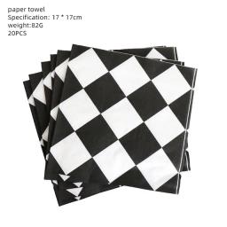 Racing Car Party Supplies para Meninos, Decorações de Aniversário, Roda De Carro, Pratos De Papel, Banner, Balões, Copos, Guardanapos, Decoração De Bolo - Image 5