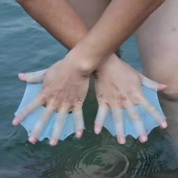 Nadadeiras de silicone para homens e mulheres, luvas de dedo, equipamento de pás, dedo nadadeira, esporte de piscina, treinamento profissional, criança - Image 2