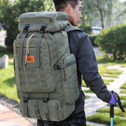 Mochila multifuncional para caminhadas, 80l, escalada, atividades ao ar livre, sacos de armazenamento, confortável, resistente ao desgaste, para acampamento e turismo - Image 3