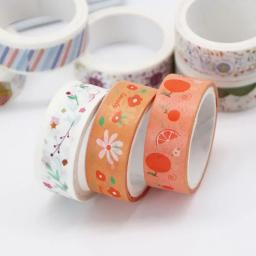 Fitas adesivas japonesas Washi, Fita Adesiva Decorativa, Papelaria Scrapbook, Adesivos, Material Escolar, Bonito, 1,5 cm, 60 Pcs por Conjunto - Image 4