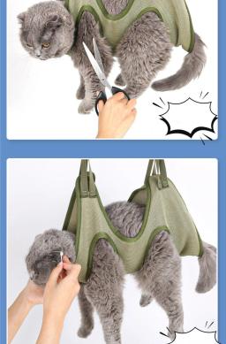 Gato grooming prego corte anti risco mordida fixo saco de contenção de aparamento de banho pet beleza rede pendurado suprimentos para animais de estimação conjunto - Image 5