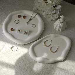 Casa Gesso Artesanato Bandeja Moldes, DIY Concreto Armazenamento De Jóias, Placa Irregular, Molde De Silicone, Presente Artesanal, Decoração De Casa - Image 4