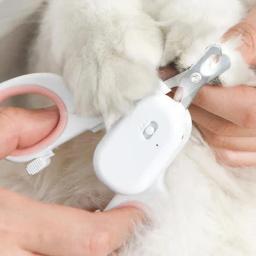 Cortador de unhas profissional LED para animais de estimação, aparador de garras com trava de segurança, tesoura para cães e gatos - Image 4