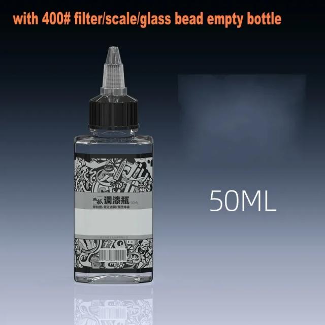 Garrafa de Mistura Multi-Função Alquimia 50ml/100ml com Filtro e Escala de Vidro para Pintura e Ferramentas DIY
