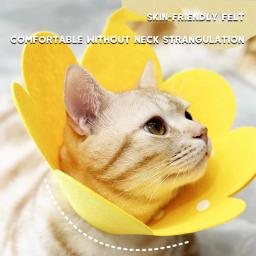 Coleiras de pescoço antilambida para animais, cocar floral, coleiras de gato e cachorro, tecido de feltro, pet suprimentos, estilo floral - Image 1