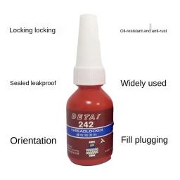 Novo 10ml parafuso cola fio agente de travamento anaeróbico adesivo 242 cola óleo resistência rápida cura venda quente - Image 1