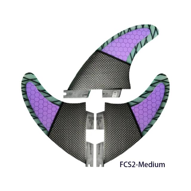 Propulsor de surf ultraleve 215g, resina epóxi de fibra de vidro de favo de mel roxo feita para treinamento de barbatanas de versão de surf