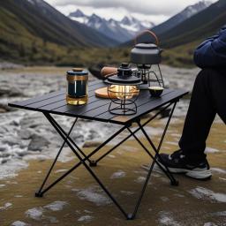 Mesas de armazenamento dobráveis ao ar livre mesa ultraleve acampamento piquenique churrasco mesas portáteis simples mesas de pesca móveis de acampamento - Image 1