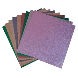 Papel Glitter para Projetos DIY, Cardstock Glitter, Scrapbooking, Convites, 250 GSM, 15 Folhas, 12x12" - Image 1