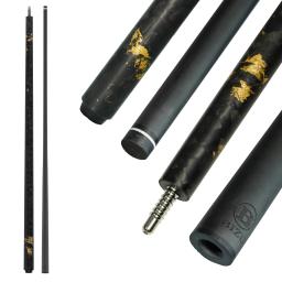 BIZU MARS IMPACT 58 "Fibra de Carbono Taco de Bilhar Preto Ouro 12,5mm Ponta 1/2 Polegada Junta para Jogadores de Mesa de Bilhar - Image 1