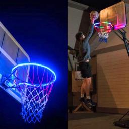 45 led de energia solar basquete hoop lâmpada luz ao ar livre à prova dwaterproof água para jogar à noite tiro rgb tira led cesta quadro esportes - Image 2