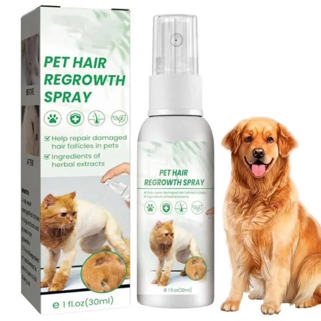 Spray Natural para Crescimento Capilar em Hamsters com Essência de Pele de Cachorro, 30ml