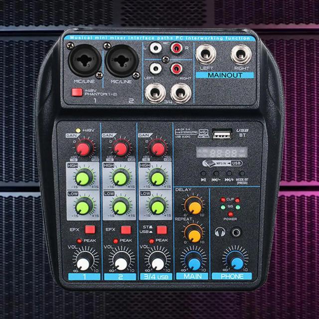 Mixer Digital de Áudio para Gravação Musical e Performance de Banda com 4 Canais