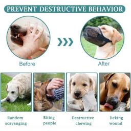 Respirável Mesh Dog Focinho com alças ajustáveis, seguro confortável, Antibiting, mastigação, lambendo, todos os tamanhos - Image 2