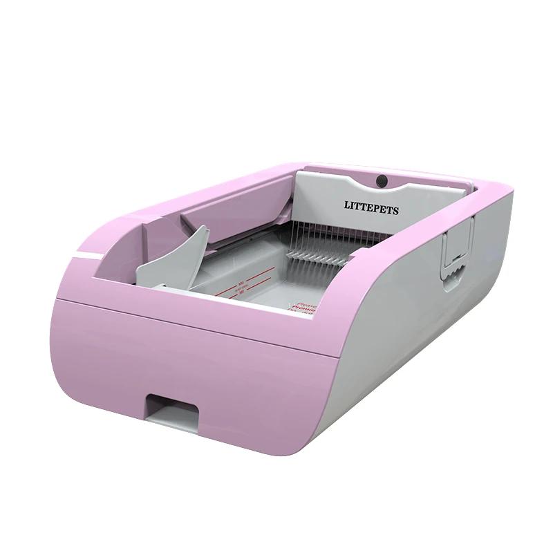 Inteligente Cat Litter Box, WC automático para gatos, Desodorização, Anti Splash, Semi Fechado, Caixa de areia com bandeja removível Pet Potty - Image 1