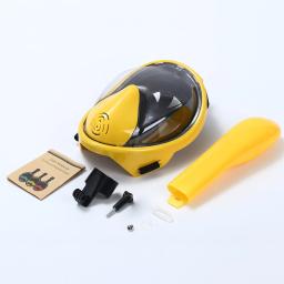 Máscara de mergulho facial completa, óculos de natação para adultos, montagem de câmera destacável, visão panorâmica 180, sistema de respiração de segurança - Image 6
