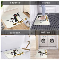 Capacho Antiderrapante Com Padrão De Arte De Animais, Pingu Kawaii, Sala De Estar, Tapete De Quarto, Tapete De Boas Vindas, Decoração De Flanela - Image 5