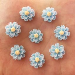 120 peças resina 13mm flor 3d enfeite de pedra com parte traseira lisa faça você mesmo artesanato para scrapbook r92 * 3 - Image 3