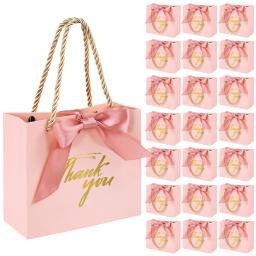 Obrigado Caixa De Presente De Papel, Favores Do Casamento para Os Convidados, Festa de Aniversário, Doces Cookie Packaging Bag, Baby Shower Decoração Suprimentos, 5 Pcs, 24Pcs - Image 1