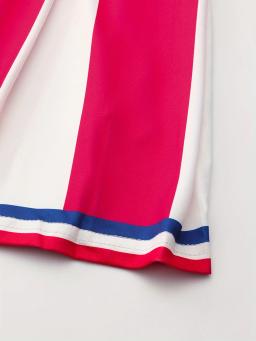 Saia de torcida rosa e pom-poms para meninas, temporada de volta às aulas, roupas esportivas fofas para crianças, performance natalícia, roupas de festa - Image 5