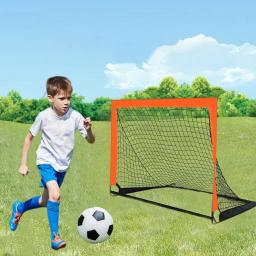 Pequenas metas de futebol portáteis para crianças quintal prática rede de futebol crianças redes de futebol praia jardim equipamento de treinamento de futebol - Image 2