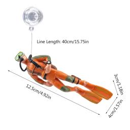 Estatueta resina para decoração aquário, mergulhador com bola flutuante, peixe para tanque, ornamento, dropshipping - Image 6