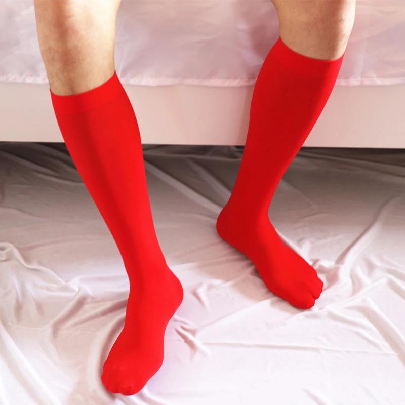 Meias de futebol elásticas para homens e mulheres, meias de futebol, compressão ultrafina, sem costura, tubo alto, sexy, cor doce, nova - Image 1