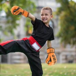 Luvas de boxe para meninas, Luvas de treinamento ajustáveis, Luvas de luta respiráveis, Defensor macio para chute - Image 2