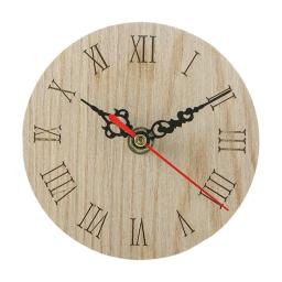 1 pçs relógio de parede versátil colocação relógio 12cm clássico retro pendurar relógio de parede decoração para casa relógio de parede de madeira prático diy - Image 2