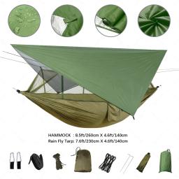 Anti-outdoor camping rede com mosquiteiro e chuva tenda, equipamentos de sobrevivência, suprimentos portáteis - Image 1