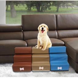 Sofá de espuma de memória Escadas para cães pequenos e gatos, rampa de cama, escada antiderrapante, Pet Supplies, 2 ou 3 etapas, transporte da gota - Image 3