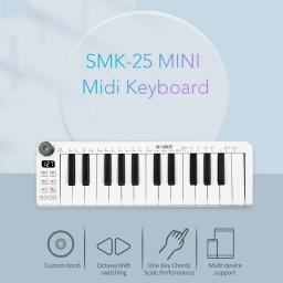 M-VAVE-Mini Teclado MIDI, Recarregável, 25-Teclas, Mini, Portátil, USB, Controlador - Image 2