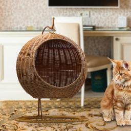 Casa de ninho respirável para gatos, Cama de balanço de gato, cesta suspensa na caverna, cadeira de ovos para gatinho, gatinho pequeno - Image 5