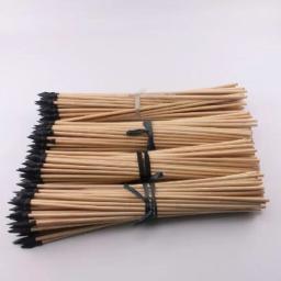 Flecha De Madeira Natural Com Borracha, Arco De Tiro Com Arco Macio, Flecha Dedicada, Comprimento 7mm, 42cm, 6Pcs - Image 1