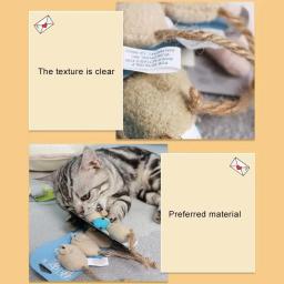 3Pcs Pet Cat Kitten Jogando Plush Simulação Rat Mouse Scratch Bite Chewing Toy para cão pequeno e médio - Image 3