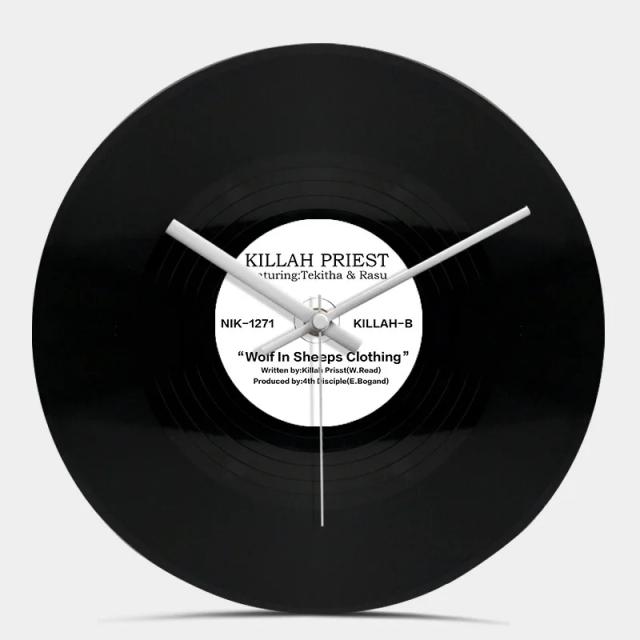 Relógios de Parede Retro Record Shape para Sala de Estar, Bares e Decoração de Hotel