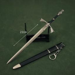 Coleções Dark Sister Sword for Boys, arma medieval, acessórios de samurai de metal, chaveiro, presente legal, brinquedos, 22cm - Image 2