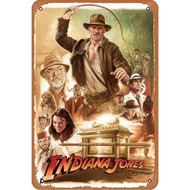 Indiana Jones and the Last Crusade Sinal de Metal, Pôster do filme Clássico, Retro, Decorativo, Bar, Clube, Decoração industrial - Image 1