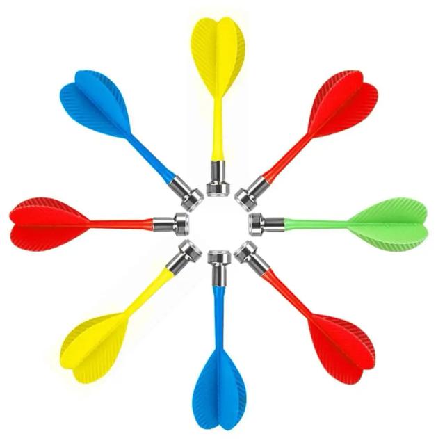 12 pçs/set Dardos Magnéticos Dupla Face Ímã Dartboard Brinquedo Infantil Jogo L1i3