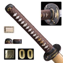 Samurai Samurai Espadas Handle Set, Handmade Espada, Katana, Wakizashi, Tsuba, Habaki, Kashira, Fuchi, Seppa, Acessórios japoneses, DIY - Image 6