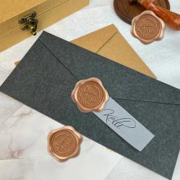 30 pçs selo de cera adesivos amor recém-casado arco-nó grinalda com palavras abrir-me obrigado diy convites de casamento envoltório de envelope festivo - Image 2