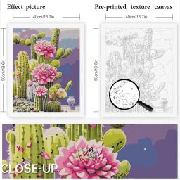 SDOYUNO-foto por número Kits de pintura para adultos, DIY Quadro desenho sobre tela, Flores Pintura, presente original, Decoração para casa, Mod - Image 2