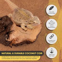 Natural Coconut Fiber Pet Coco Mat, tapete réptil para lagartos, tartarugas, cobras, lagartixa, dragão barbudo, tartarugas - Image 5