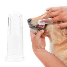 Gato suprimentos de limpeza super macio cão escovas de dentes sílica gel pet dedo escova de dentes de pelúcia cão mais mau respiração cuidados ferramentas - Image 5