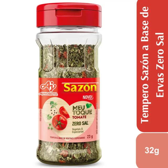 Tempero SAZON Meu Toque de Tomate em Pote 23g - Sabor Caseiro para suas Receitas