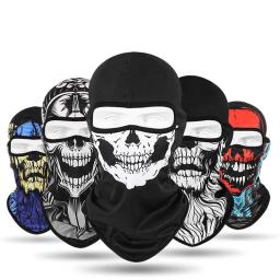 Crânio masculino balaclava máscara de esqui ciclismo bonés snowboard capa facial motocicleta capacete da bicicleta capuz bandana cachecol respirável à prova vento - Image 1